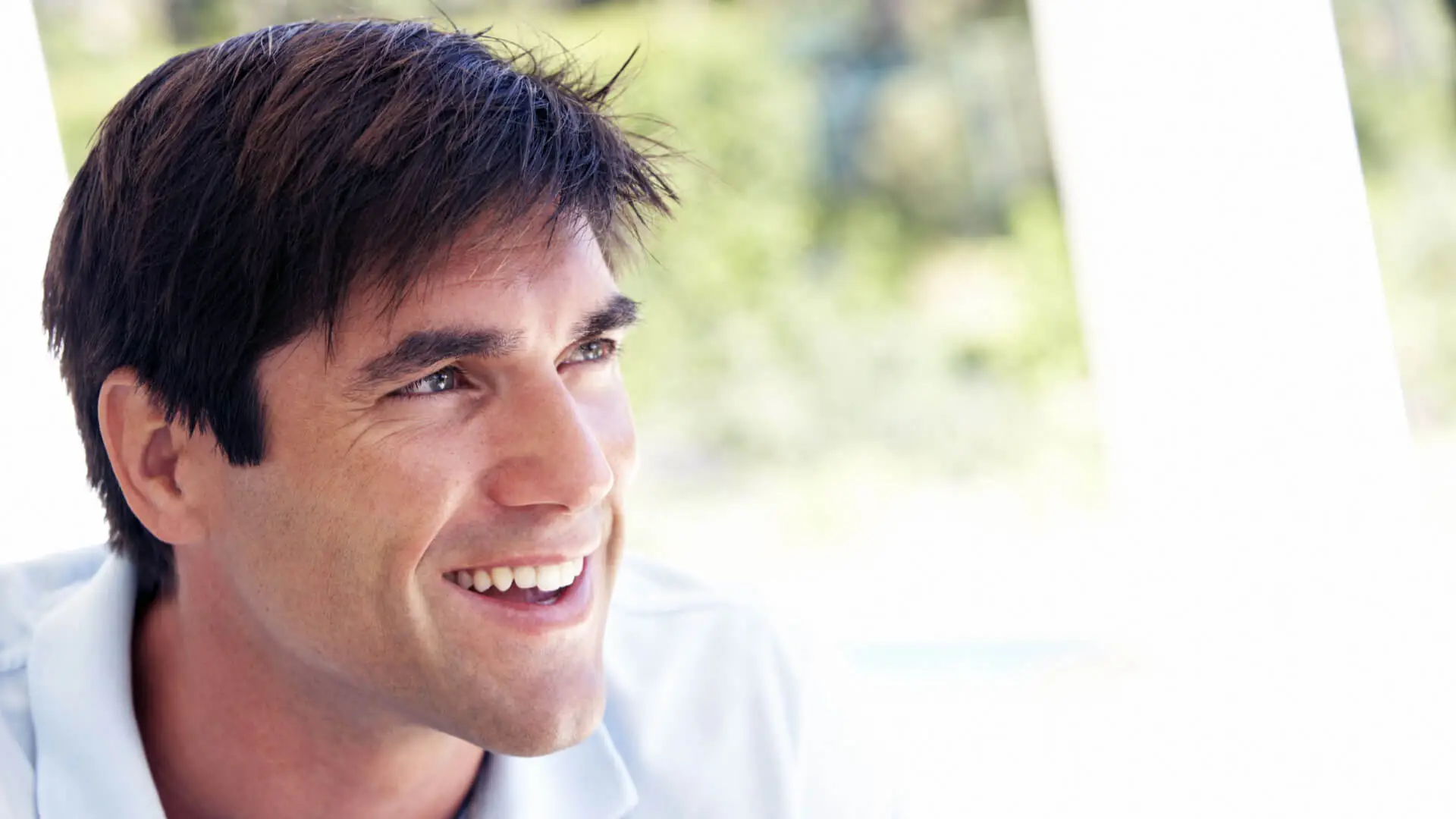 Young man smiling