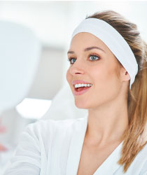 Beautiful woman botox treatment