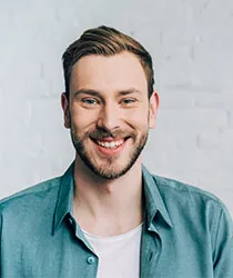 Handsome man smiling