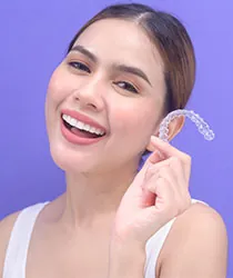 Woman smiling
