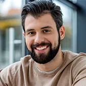 Handsome man smiling