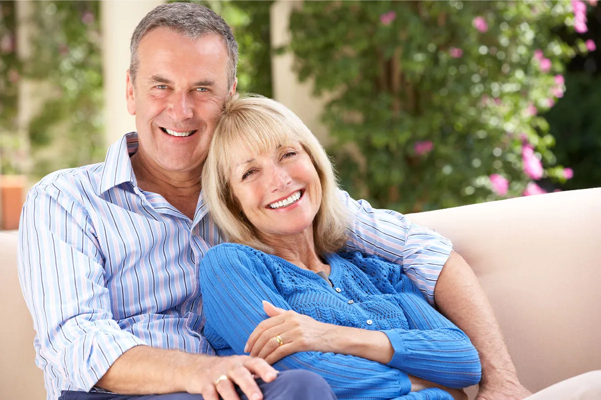 Happy old couple