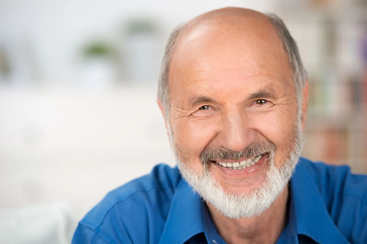 Old man smiling