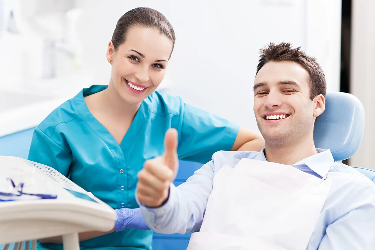 Happy patient smiling