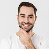 Handsome man thinking